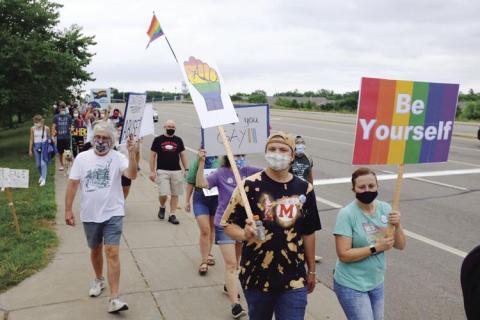 Protestors against conversion therapy