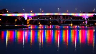 I35W Bridge Pride Colors