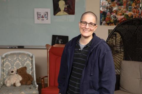 Kelly Holstine has left her job as a Shakopee teacher to become director of educational equity at OutFront Minnesota, an LGBTQ advocacy group. Photo by Sarah Whiting.