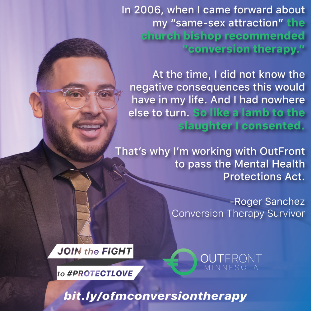 Photo of Roger Sanchez with quote from article